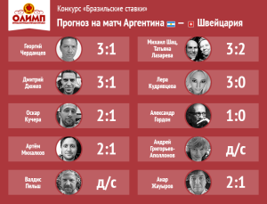 Бразильские ставки. Аргентина — Швейцария